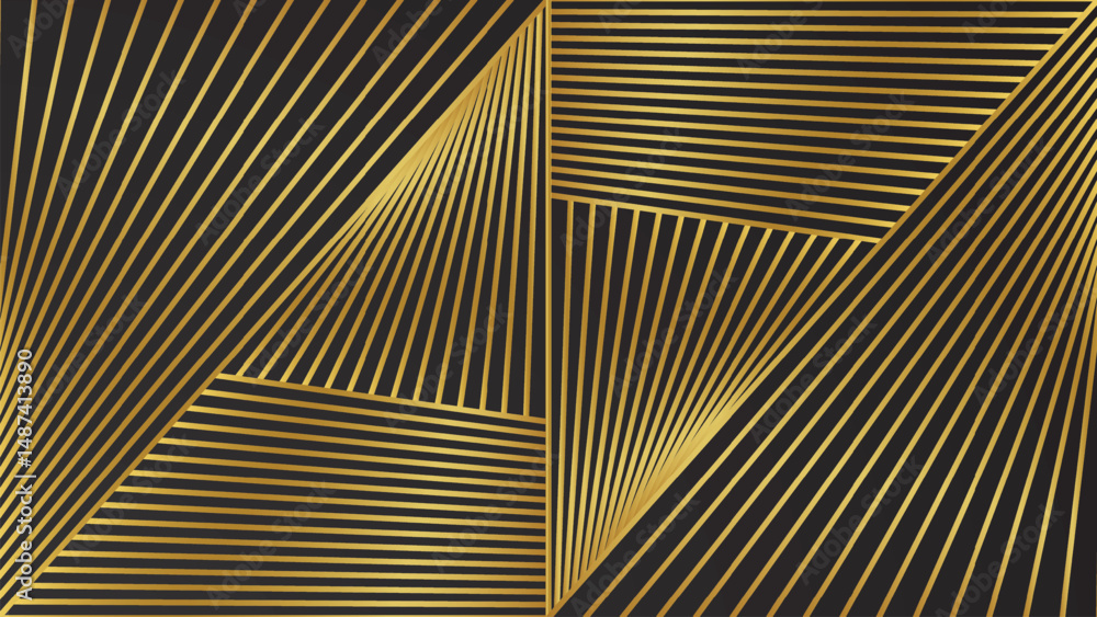 Geometric abstract background lines gold stripe element design vector luxury black background EPS 10 Geometric abstract background lines gold stripe element design vector luxury black background EPS 10