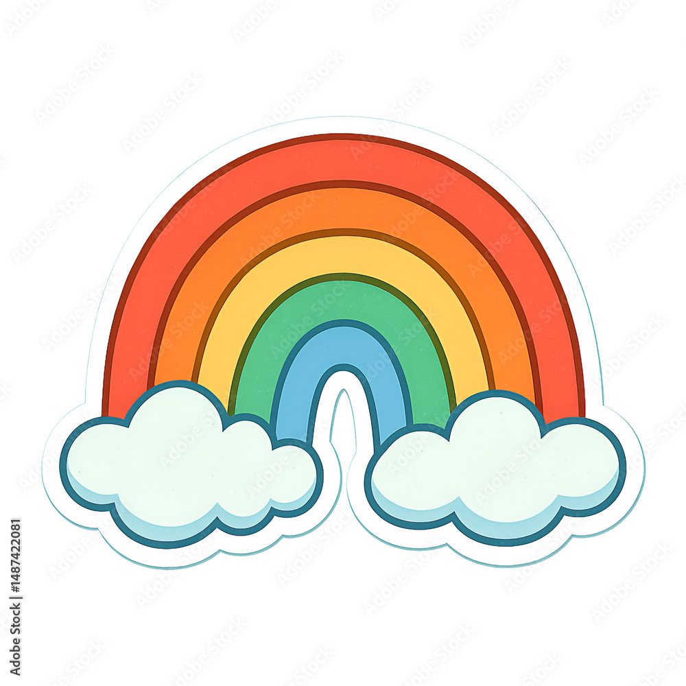 Rainbow sticker clip art transparent no background png Rainbow sticker clip art transparent no background png