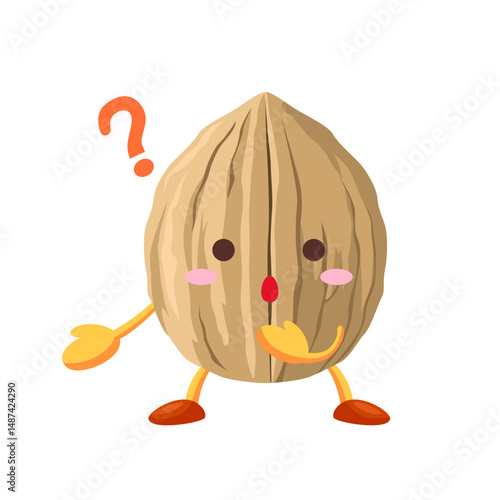 不思議そうな顔かわいいクルミのキャラクター