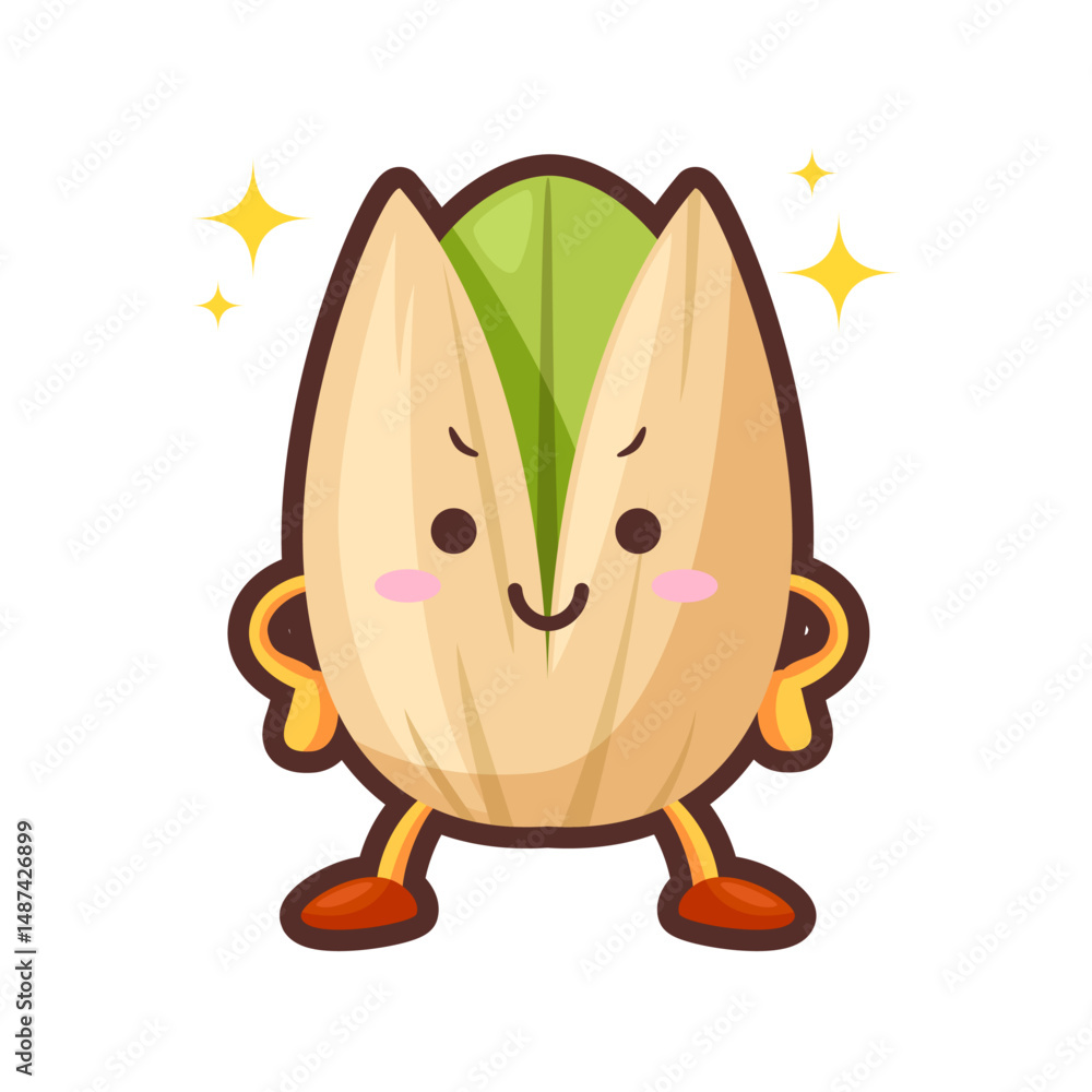 得意気なかわいいピスタチオのキャラクター 得意気なかわいいピスタチオのキャラクター