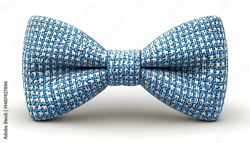 Light blue bow tie with textured pattern Light blue bow tie with textured pattern