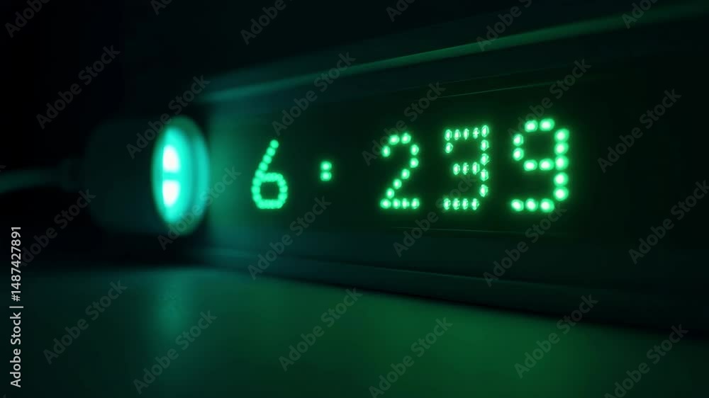 Close-up of green glowing digital numbers on a futuristic finance display screen, evoking precision, speed, and tech aesthetics Close-up of green glowing digital numbers on a futuristic finance display screen, evoking precision, speed, and tech aesthetics