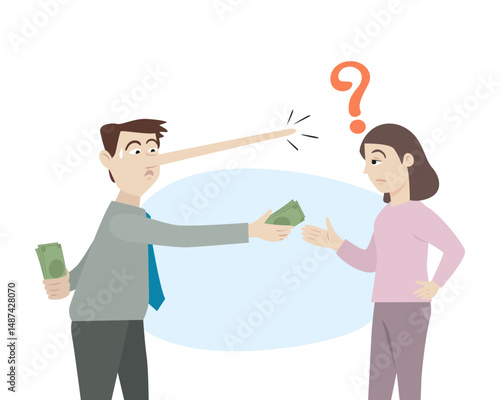 Man hide money from his wife.