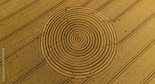 Wallpaper Mural Spiral Design in Field Torontodigital.ca