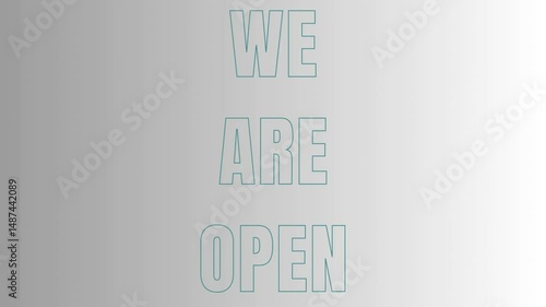 We Are Open Text Animation Bright and Inviting Typography Motion Graphic