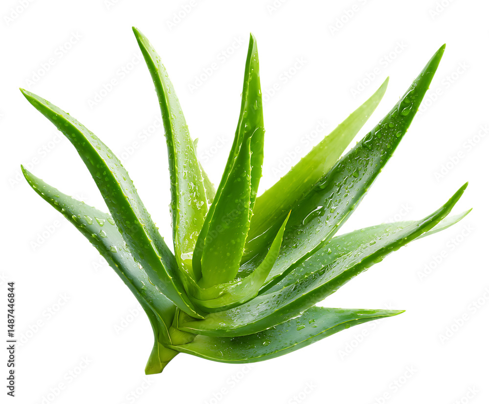 Fototapeta premium Organic Aloe Vera Leaf with Beautiful Symmetry