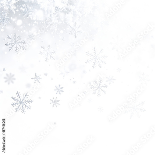Beautiful Abstract Winter Background with Soft Snowflakes and Frosty Texture for Enchanting Holiday Themes and Designs