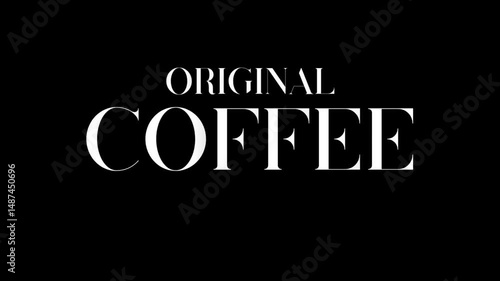 Original Coffee Text Animation Warm and Authentic Typography Motion Graphic