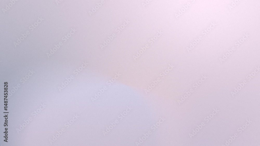 Seamless loop background in 4K. Soft pastel gradient with blurred gray and pale pink hues, featuring a gentle rounded shape. Ideal for tranquil and abstract visuals.