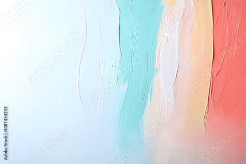 Abstract Painting Texture with Pastel Colors and Light Smooth Strokes