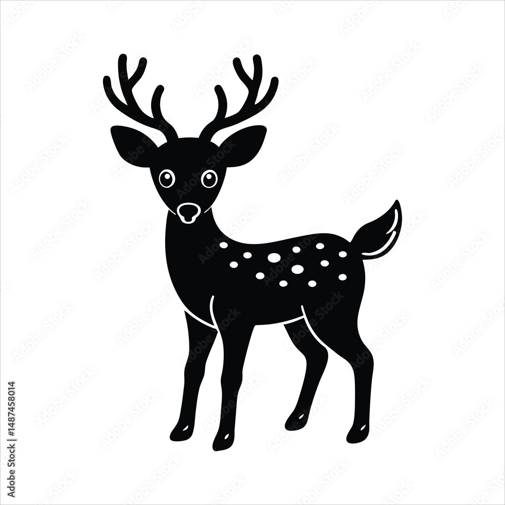 Naklejka premium deer silhouette vector illustration