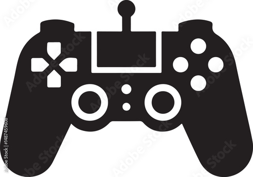 Video game controller Silhouette vector, Gamepad vector icon illustration