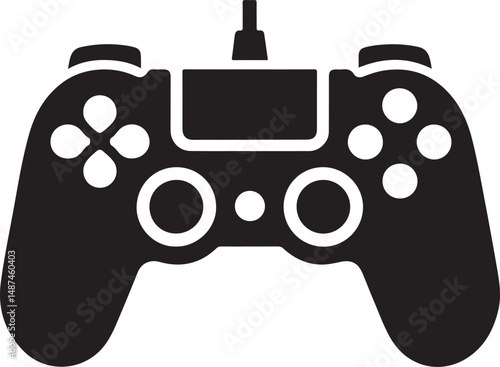 Video game controller Silhouette vector, Gamepad vector icon illustration