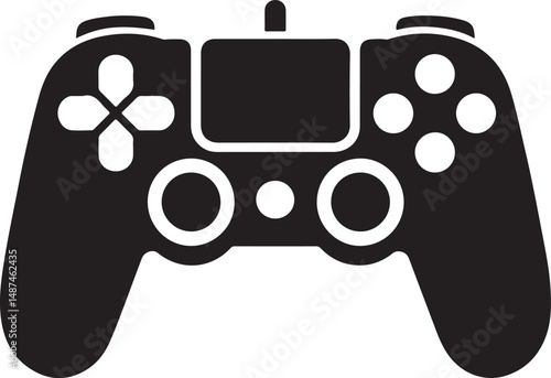 Video game controller Silhouette vector, Gamepad vector icon illustration