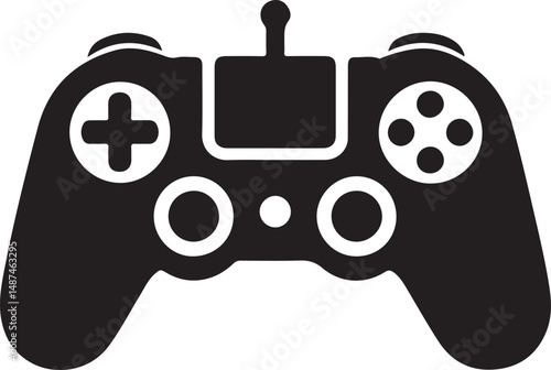 Video game controller Silhouette vector, Gamepad vector icon illustration