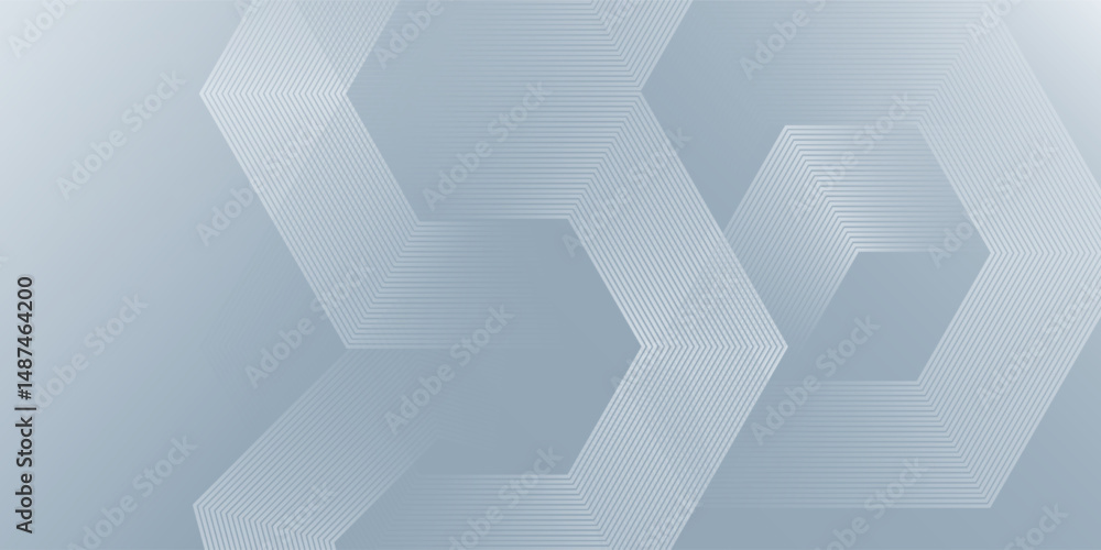 Fototapeta premium White abstract background with dynamic wavy hexagon texture. suitable for wallpaper simple