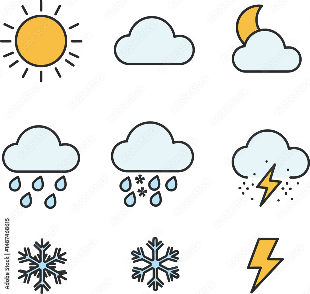 weather icons set weather icons set
