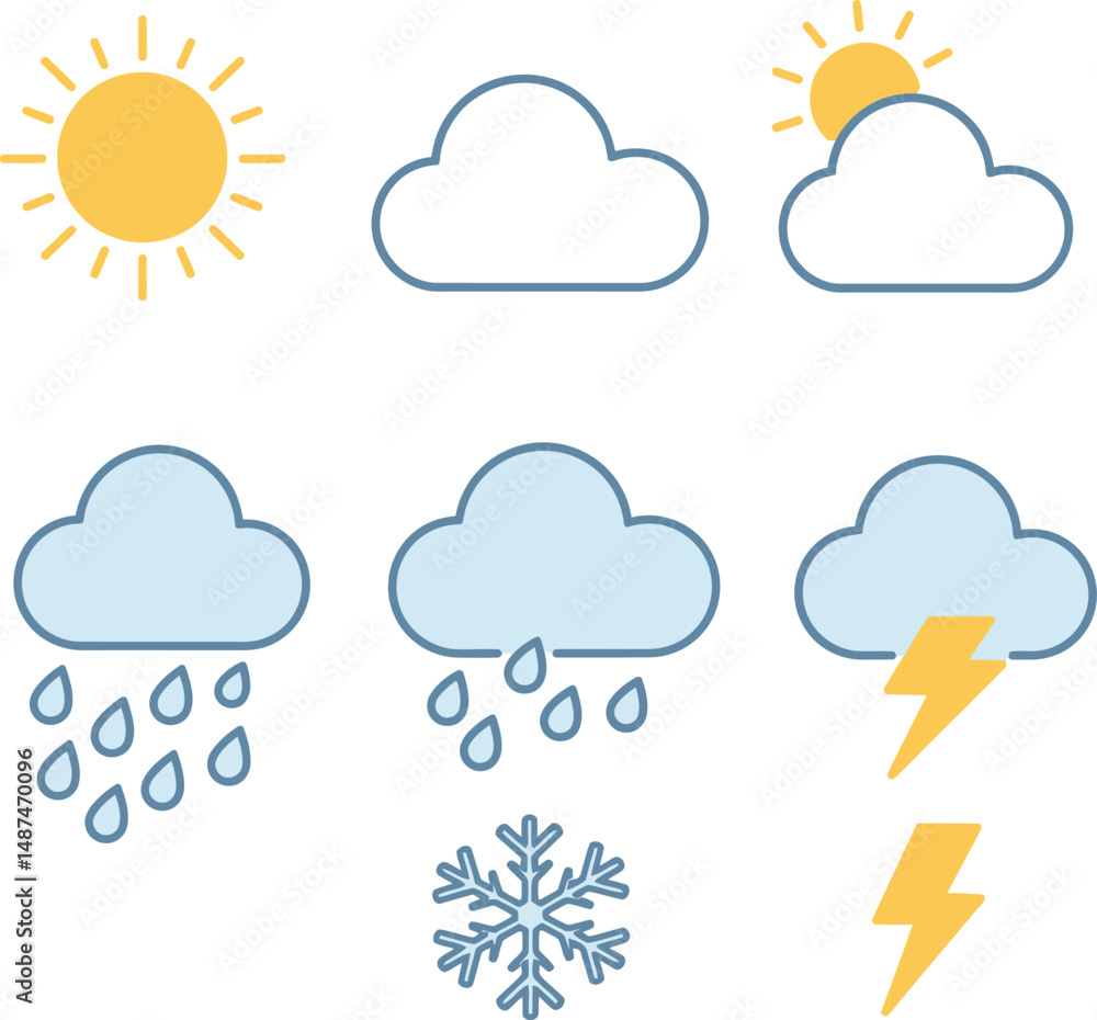 weather forecast icons weather forecast icons