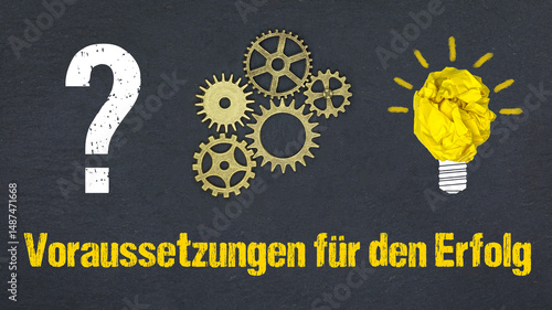 Quadro su tela Voraussetzungen für den Erfolg
