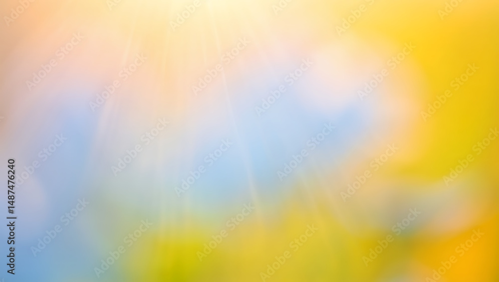 Obraz premium Abstract Pastel Background Soft Hues of Yellow, Blue, and Orange