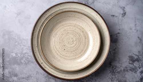 Elegant ceramic bowls set modern kitchen tableware minimalist style top view home decor inspiration