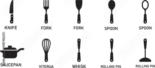 Whimsical Kitchen Creatures Vector – Playful Food & Cooking Elements