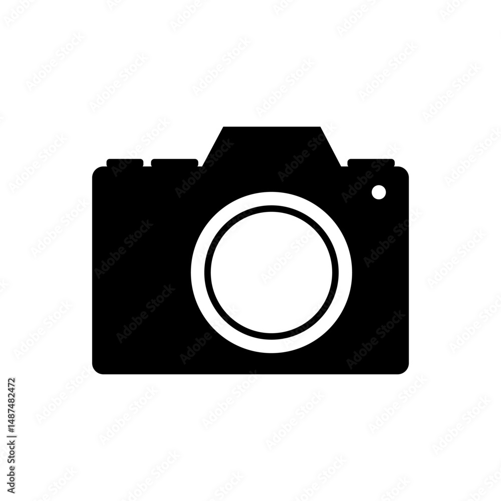 camera icon in flat style black and white. mirrorless camera icon. camera icon in flat style black and white. mirrorless camera icon.
