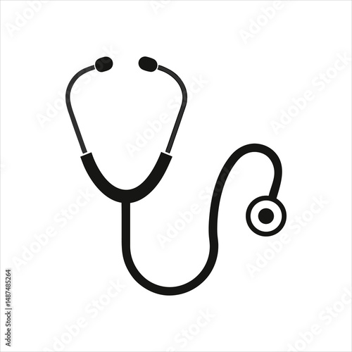stethoscope on a white background