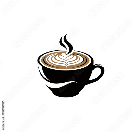 Aromatic Coffee Delight: A close-up shot of a cup of aromatic coffee, with swirling steam rising delicately, inviting a sensory journey of flavor.