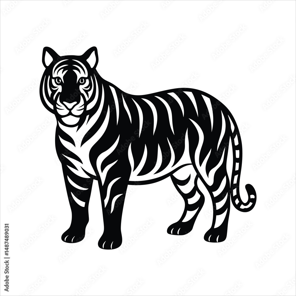 Obraz premium tiger vector illustration