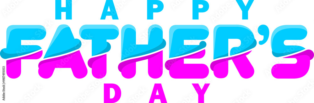 Obraz premium Happy Father's Day Typography, Vector Text Effects, perfect for greeting cards, t-shirts, and creative design projects.