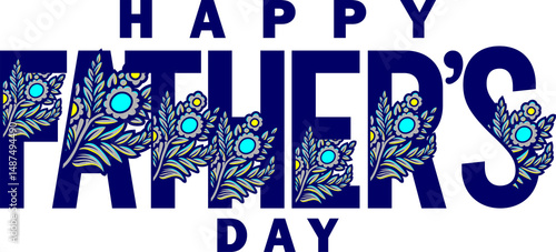 Happy Father's Day Typography, Vector Text Effects, perfect for greeting cards, t-shirts, and creative design projects.
