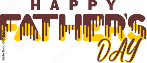 Happy Father's Day Typography, Vector Text Effects, perfect for greeting cards, t-shirts, and creative design projects.