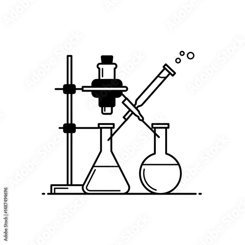 Laboratory Apparatus Illustration: An illustrative depiction of laboratory apparatus, representing the core tools of scientific research and experimentation.