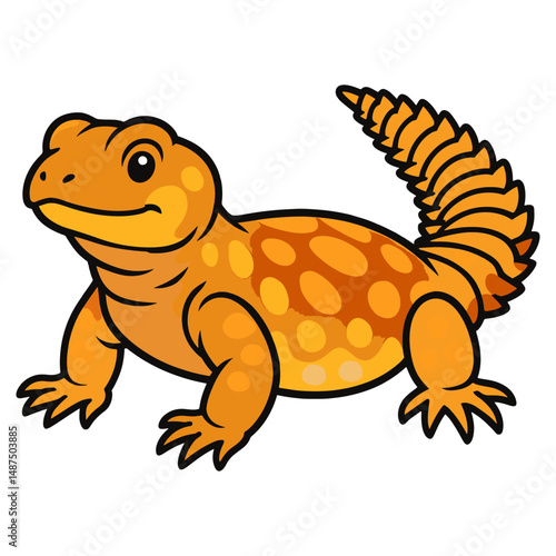 Cute uromastyx lizad vector