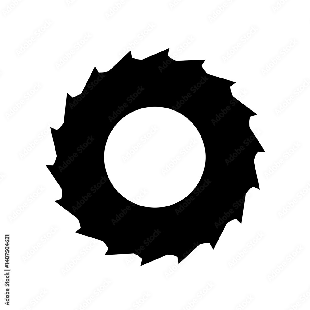 Circular Saw Blade Icon: A sharp, detailed icon of a circular saw blade, perfect for industrial or construction projects. Circular Saw Blade Icon: A sharp, detailed icon of a circular saw blade, perfect for industrial or construction projects.