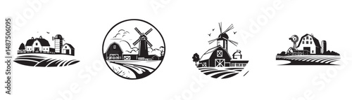 vector illustration of a farm livestock 
