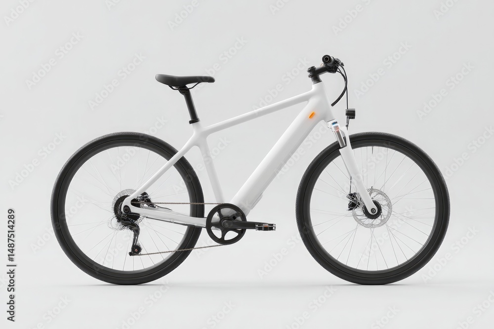 Naklejka premium electric bicycle isolated on white background