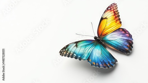 Vibrant butterfly art with intricate wing patterns and striking coloration