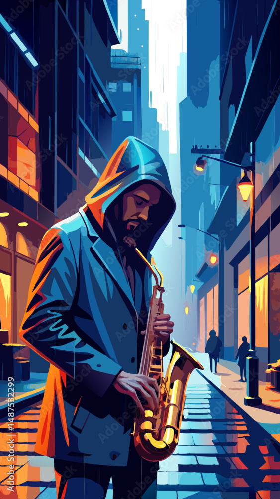 Naklejka premium musician