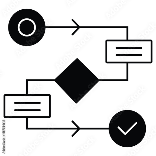 Prompt Chaining Icon. Vector icon design