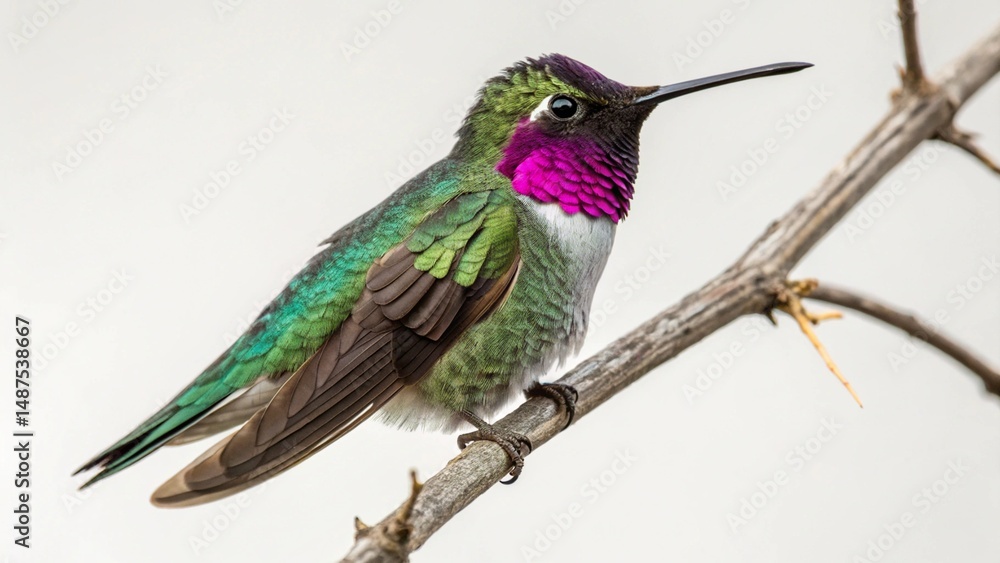 Fototapeta premium Costa’s Hummingbird on studio background 