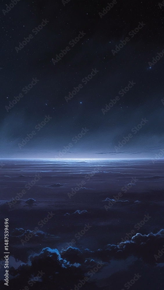 Naklejka premium storm clouds over the sea