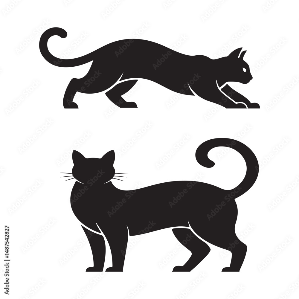 Obraz premium Adobe Illustrator Artwork Cat Silhouette