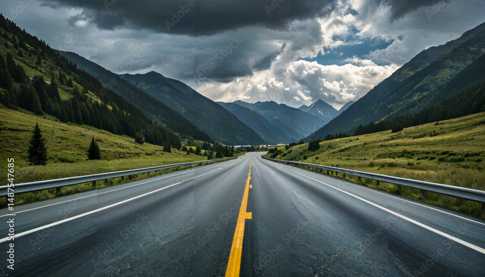 Naklejka premium la route du paradis