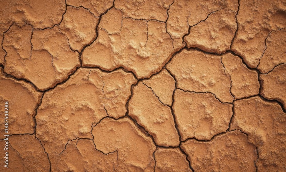 Close-up of cracked brown earth surface showcasing rich textures and patterns. Close-up of cracked brown earth surface showcasing rich textures and patterns.