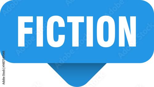 fiction sticker. fiction sign on transparent background