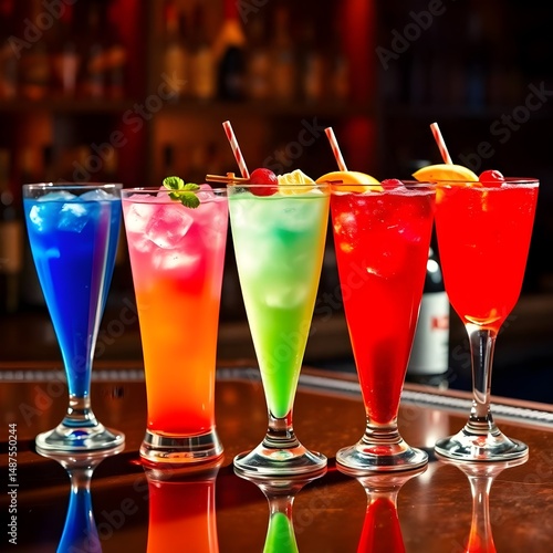 Fresh juice in glass.