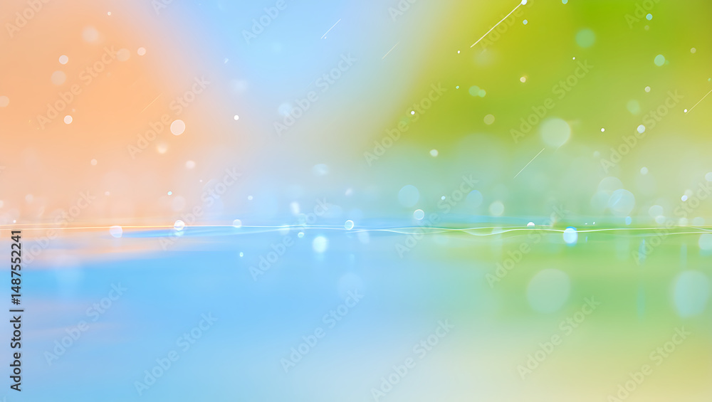 Fototapeta premium Abstract Pastel Background Soft Hues, Bokeh Lights, and Dreamy Atmosphere