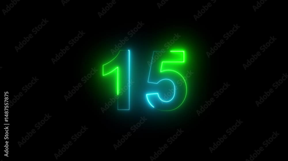 Animated neon number 15, Two-color looping trendy icon video , glowing neon numeric number ten. countdowns or representation of a specific number Great for greetings, celebrations, events, and gifts. Animated neon number 15, Two-color looping trendy icon video , glowing neon numeric number ten. countdowns or representation of a specific number Great for greetings, celebrations, events, and gifts.